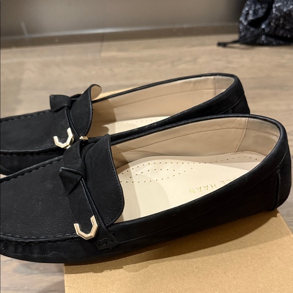 Brand New Cole Haan Women's Black Suede Loafers (size 8) - Picture 2 of 5